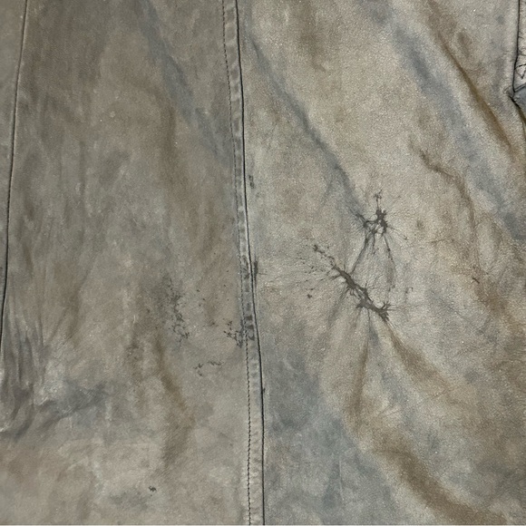 Lone Pine Leather Duffle Coat Women's M Coyote Fur Hood Toggle USA Made Vintage - Picture 7 of 13